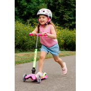 Micro Mini Deluxe Foldable LED 3-Wheel Scooter for Kids Ages 2-5, Navy Blue
