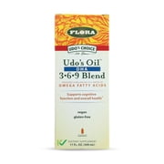 Flora Udo's Omega 3-6-9 Oil with DHA 17 Fl Oz Supplement - Organic, Plant Based, Vegan DHA, Superior to Fish Oil - Supports Cognitive Function & Eye Health