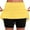 Yellow, variant on Women's Yoga Sport Mini Skirts Casual Solid Color Tennis Pocket Tummy Control Short Army Green Skirt L