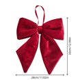 thumbnail image 3 of 2026 Christmas Home Party Decoration Christmas Red Matte Velvet Bow Hanging Ornament Christmas Celebration Party Supplies, 3 of 6
