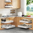 thumbnail image 7 of Expandable (13''-19'') Kitchen Pull Out Cabinet Organizer, Pull Out Drawers Bathroom Drawer Organizer Upgraded 3 Slide Rails, 21" Deep Slide Out Drawers for Kitchen, Bathroom, Under Sink Storage, 7 of 7