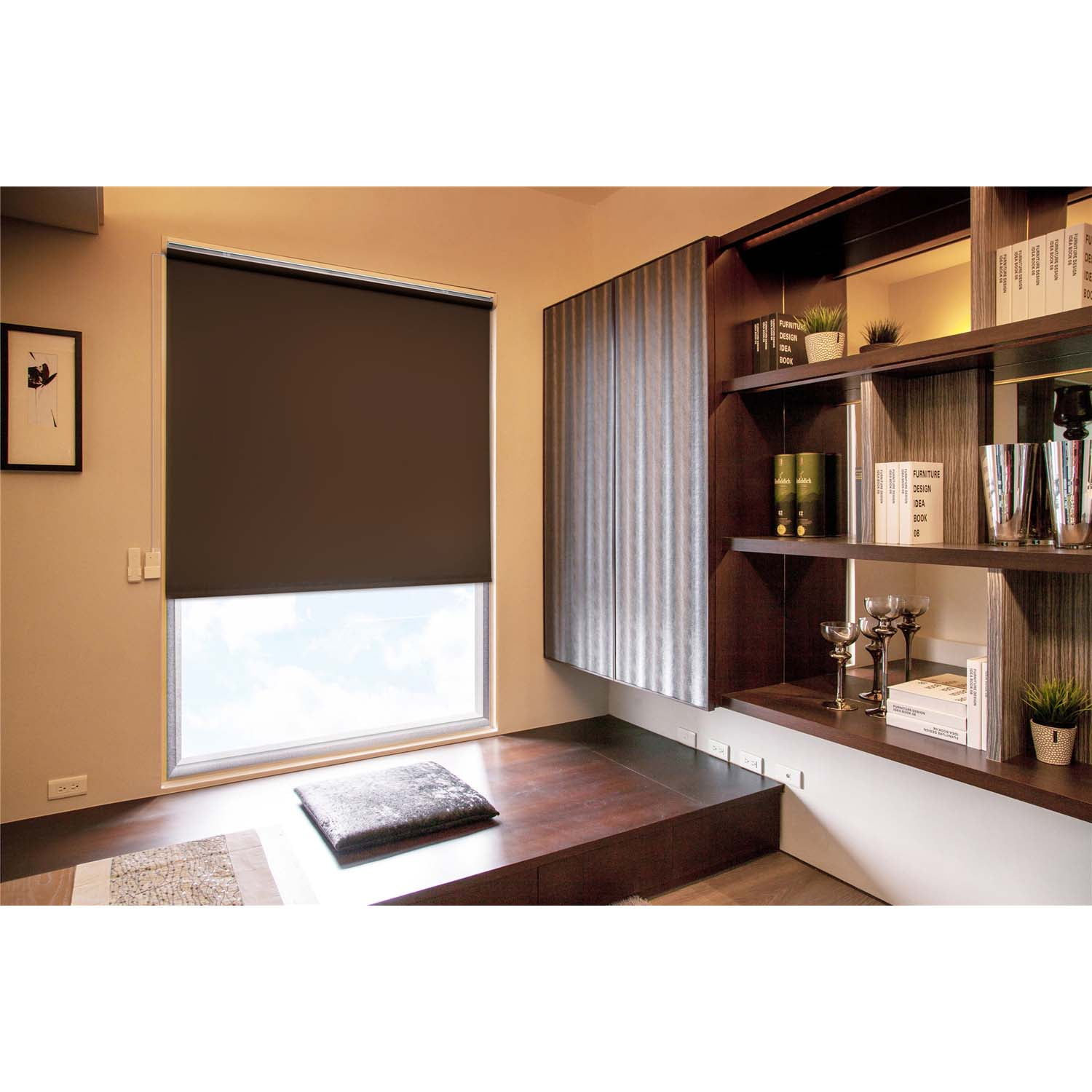 Cordless Roller Window Shades, Motorized-Remote, Roller ...