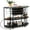 Grey, variant on GVN Wine Bar Cabinet,Coffee Bar Cabinet,3-Tier Wine Bar Cabinet with Storage Shelves-Brown