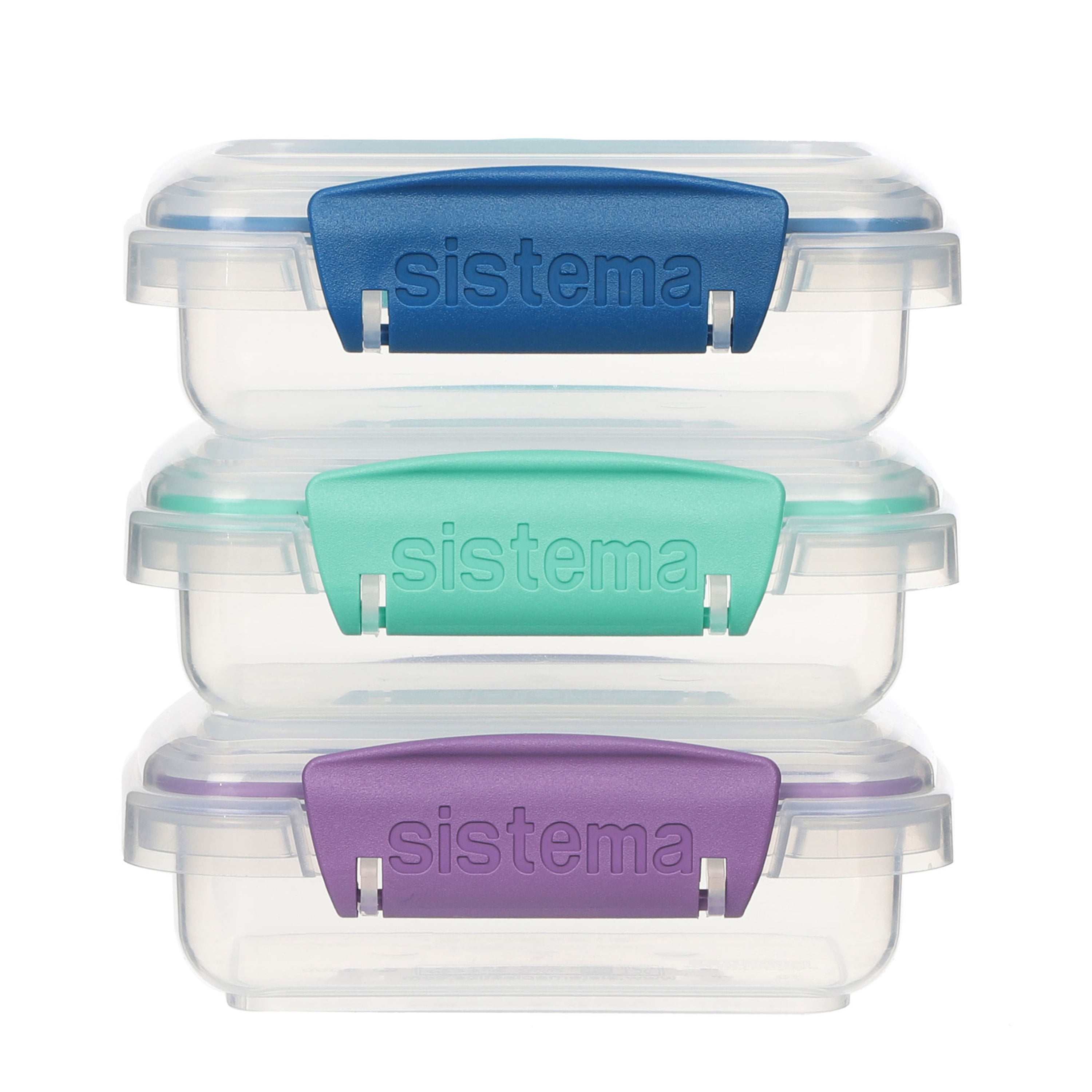 4/Pack Sistema Klip It Salad To Go Container Freezer 4.5 Cup Assorted Colors