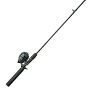 Zebco READY TACKLE Spincasting Fishing Rod & Reel Combo 5-foot 6-inch 2-piece, Black