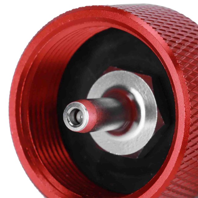 Adaptador de llenado de propano, Adaptador de Carga de Gas de Gas Rojo Convincente 7/16-20UNF, Estufa de Gas de Gas Propano de Estilo de Campamento