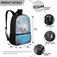thumbnail image 3 of Uorisanigo Cartoon Salamander Backpack with Lunch Box for Girls Boys 6-8 8-10 Kids Backpacks 4 in 1 Set School Bag with Pencil Case Water Bottle Sleeve 17 Inch Bookbag for Elementary Daypack, 3 of 7