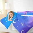 thumbnail image 4 of Feelyou Mystic Constellation Queen Comforter Set, Moon Stars Galaxy Bedding Sets, Dreamy Cartoon Theme Bedding Comforter Set, Super Cozy Room Decor, 3 Pieces, 4 of 8