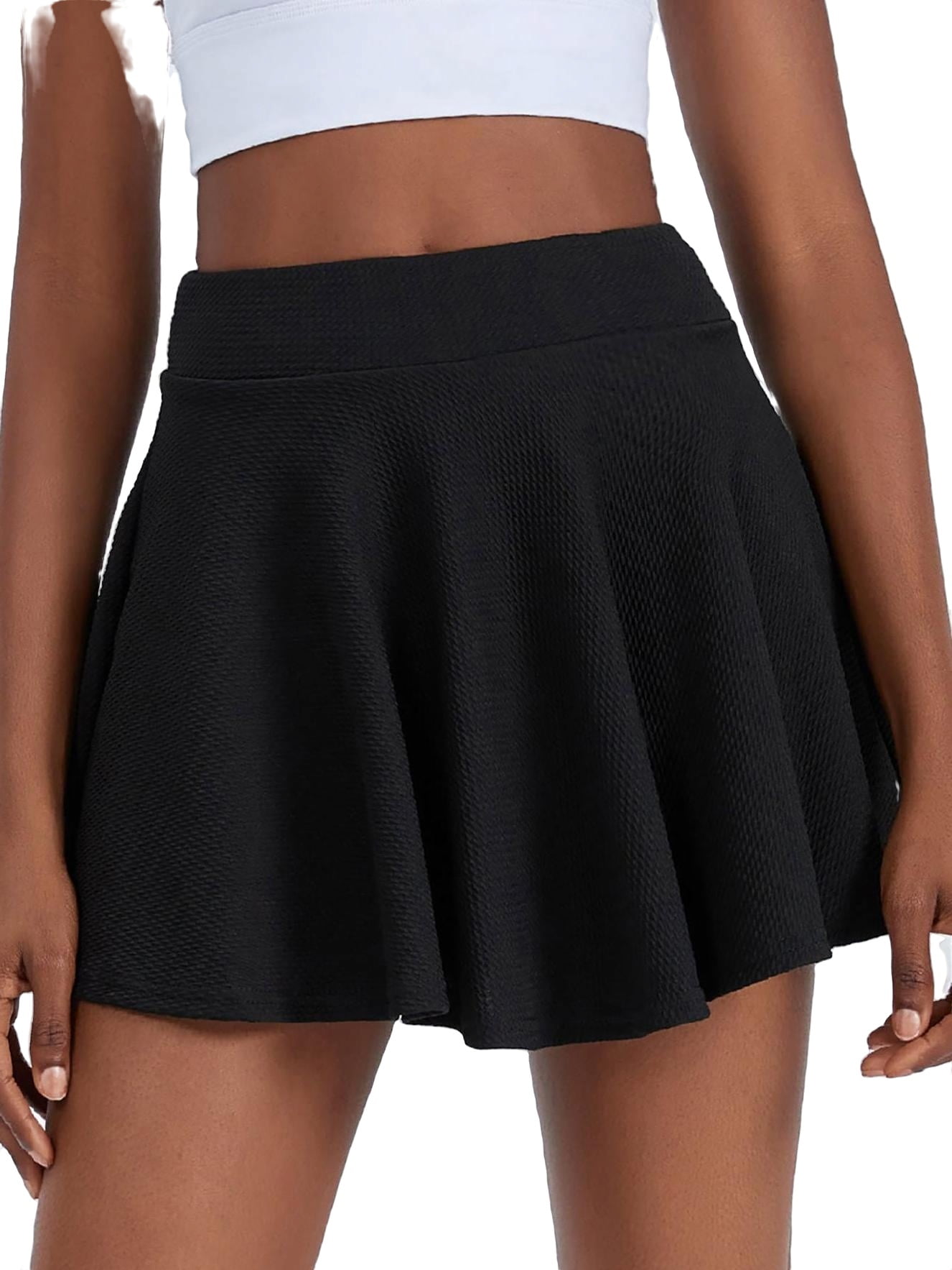 Solid Skirt Black Active Bottoms Women's Sports Skirts & Skorts (Women's)