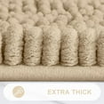 thumbnail image 4 of Chenille Striped Bathroom Rugs 47x20, Extra Thick and Absorbent Bath Rugs, Non-Slip Soft Plush Shaggy Bath Carpet, Machine Wash Dry, Bath Mats for Bathroom, Beige, 4 of 6