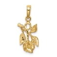 thumbnail image 4 of 14K Yellow Gold Charm Pendant 24 mm 10.5 Rose, 4 of 4