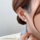thumbnail image 4 of Pendientes de pez con temperamento femenino con aguja de plata S925 de alta calidad, 4 of 5
