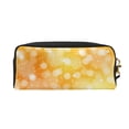 thumbnail image 2 of YFYANG Leather Portable Travel Small Makeup Bag, Multifunctional Storage Bag, Yellow Aperture Pattern Cosmetic Bag, 2 of 4