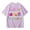 Light Purple, variant on School Uniform Tshirts Children First Day School Cartoon Tee Short Sleeve Girls Top Boys T Shirts Black 5-6 Years