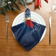 thumbnail image 2 of GZHJMY Christmas Tree Navy Cloth Napkins Washable Reusable Polyester Dinner Napkins 20 x 20 Inch for Home Weddings Parties Holiday Table Napkins Set of 4, 2 of 7