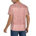 thumbnail image 2 of Fotbe Rose Gold Pink Glitter Baseball Jersey Shirt for Men and Women, Casual Short Sleeves Button Down T-Shirt-, 2 of 9
