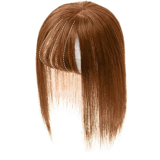 braveheart Embouts de Cheveux Base en Soie Embout Pinces en Cheveux Humains Embouts Postiches Supérieurs pour Femmes Couvre-Cheveux Clairsemés No 4