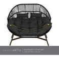 thumbnail image 6 of Grand Patio Helan Modern 2-Seat Wicker Loveseat with Cushion, Gray, 6 of 8