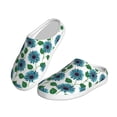 thumbnail image 2 of Zufioo Blue Sunflowers Print Adult TPR Cotton Slippers,Winter Home Cotton Slippers Suitable for Adults, Men and Women, Indoor and Outdoor-39/40, 2 of 7