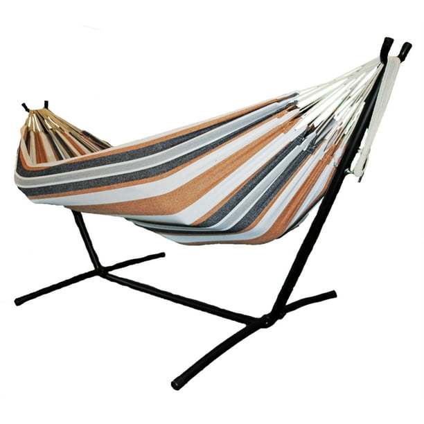 Omni Two Person Hammock With Compact Steel Stand And Case TanNavy