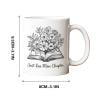 PEONAVET Mug Lettering Gift For Book Lover, Floral Book Mug, Reading Mug, Flower Book Mug, Book Lover Mug, Librarian Mug,Teacher Gift