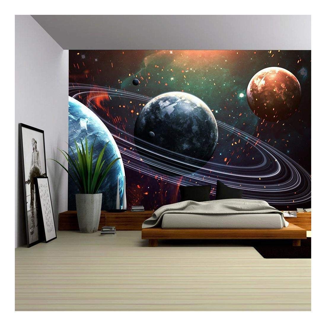 Wall26 Universe scene with stars and galaxies in outer space