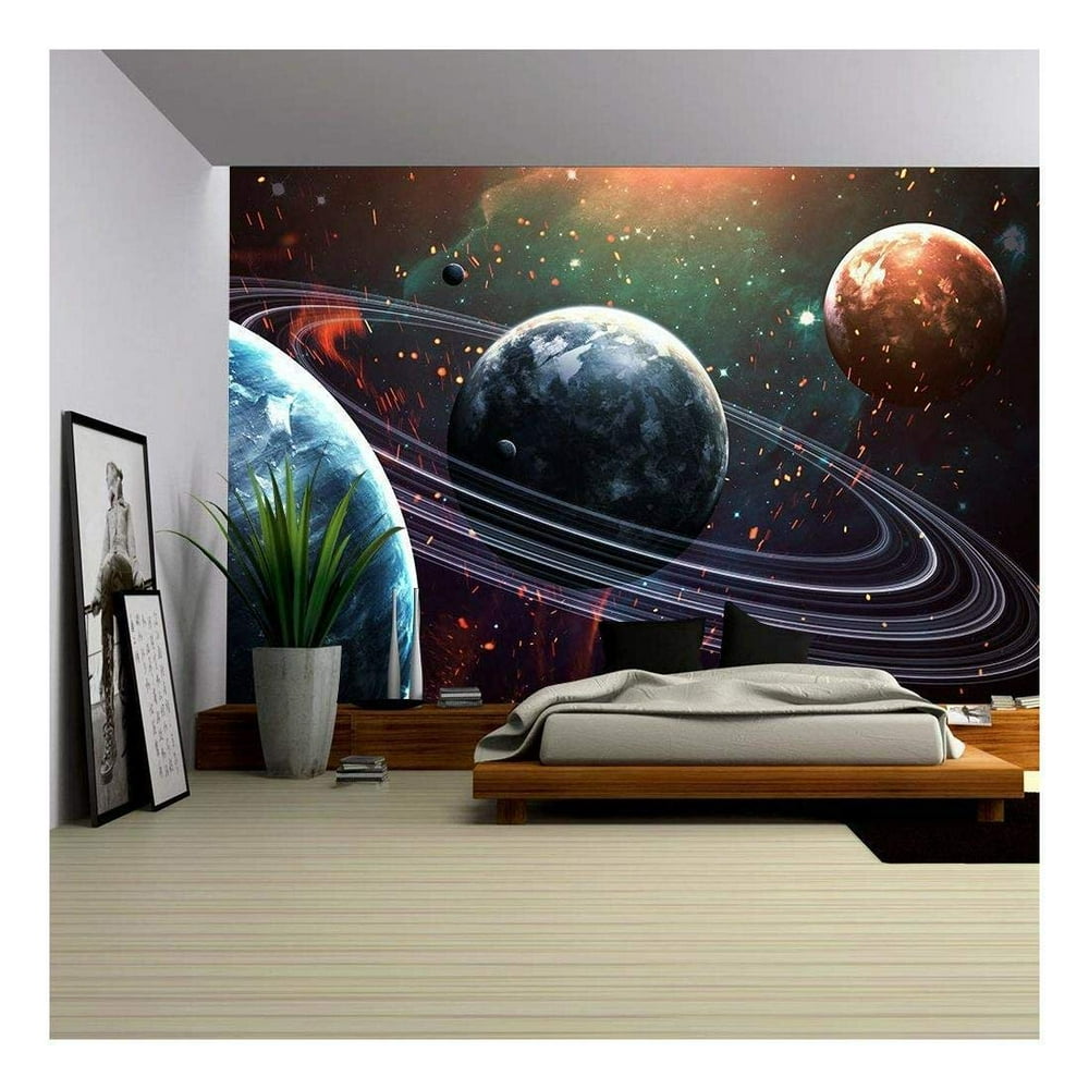 Wall26 Universe scene with stars and galaxies in outer space
