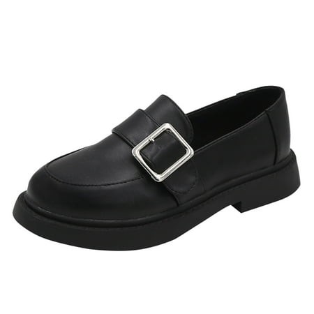 

Fsqjgq Women Casual Dress Shoes for The Office Women Glitter Leather Shoes Women Retro British Style Versatile Shoes Fashion Women Fashion Shoes Wide Casual Shoes for Women Bk2 38
