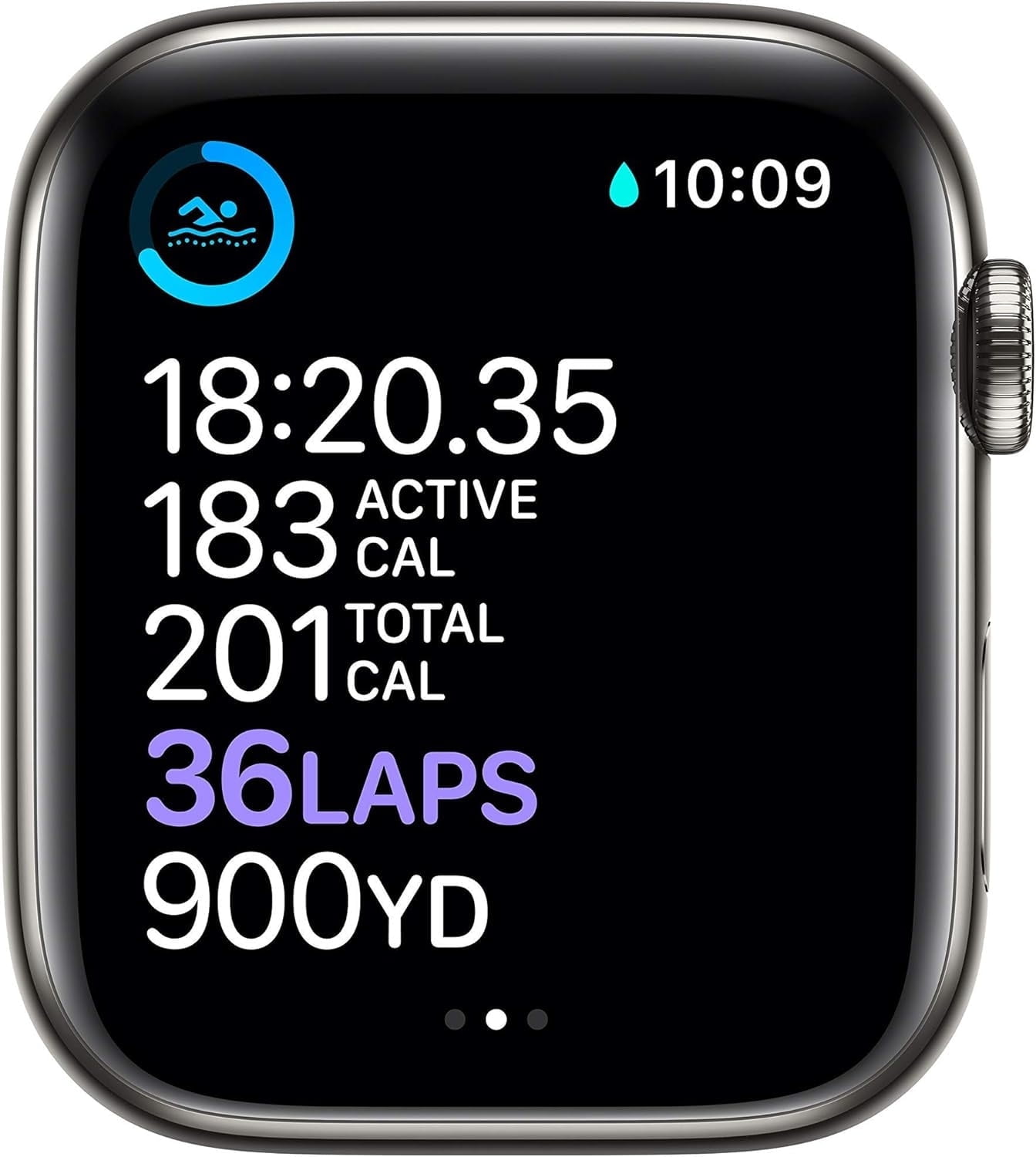 Restored Apple Watch Series 6 (GPS, 44mm) - Graphite Stainless Steel Case - Sport Band (Refurbished)
