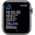 thumbnail image 2 of Restored Apple Watch Gen 6 Series 6 Cell 44mm Graphite Stainless Steel - Black Sport Band M07Q3LL/A (Refurbished), 2 of 3
