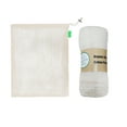 thumbnail image 1 of letairis 3PCS/Set 3 Size Reusable Cotton Vegetable Bags Home Kitchen Fruit Vegetable Storage Mesh Bags Drawstring Washable, 1 of 6