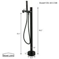 thumbnail image 2 of Boyel Living Freestanding Tub Faucet with Handheld Shower Head,2.5 GPM Floor Mounted Bathtub Filler Single Handle Shower Faucet in Matte Black, 2 of 10