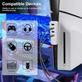 thumbnail image 2 of Concentrador para PS5 Slim, concentrador de expansión USB de alta velocidad con 4 puertos, concentrador USB con 4 puertos USB + 1 puerto tipo C, accesorios para la consola PS5 Slim, 2 of 7