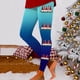 thumbnail image 1 of MKLEKYY Leggings para mujer Leggings para mujer Leggings de entrenamiento Pantalones con estampado navideño de bloques de color Leggings suaves y elásticos 2225, 1 of 4