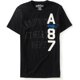 thumbnail image 1 of Camiseta Gráfica Aeropostale Hombre A No. 1 9 87 Negro X-Large, 1 of 1