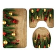 thumbnail image 1 of Juego de Alfombrillas de Baño Fiudx Navideñas 3 Piezas Suaves y Elegantes, 1 of 1
