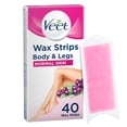 thumbnail image 1 of Tiras de cera Veet listas para usar en piel normal x 40, 1 of 6