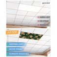 thumbnail image 6 of Fluorescent Light Covers for Ceiling Lights 2 Pack, Elegant Flowers Magnetic Ceiling Light Covers 2x4ft for Classroom Office, Spring Floral Daisy Watercolor Rustic Black Drop Ceiling Light Shade, 6 of 7
