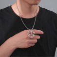 thumbnail image 2 of Collar con sello demoníaco de acero inoxidable, sigilo de Lilith, colgante mágico de Salomón, collares para hombres de Satanás, joyería, amuleto de la Cábala, 2 of 5