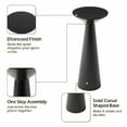 thumbnail image 6 of COZAYH Farmhouse Tall Pedestal End Table Small Solid Wood Martini Table Plant Stand Modern Round Drink Table for Small Space Living Room, Black, 6 of 7