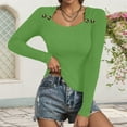 thumbnail image 2 of EDFBUYKRS Female Sweaters Sweater Winter Tops for Woman Black Crew Neck Knit Solid Short Sleeve Pullover Tops for Junior Fall Sweater Xl, 2 of 8