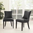 thumbnail image 2 of Modway Marquis 20.5" Solid Rubberwood and Vinyl Dining Chair in Black (Set of 2), 2 of 5