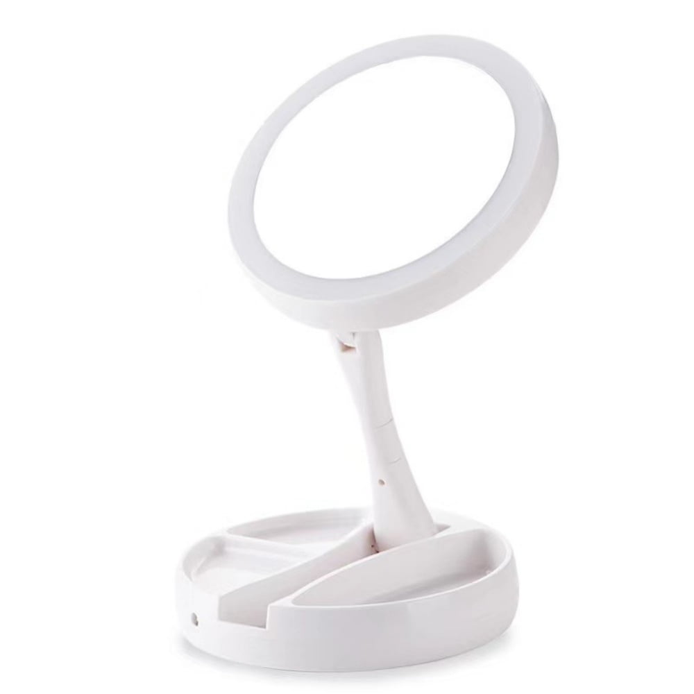 AKHFKY 7-Inch Tabletop Vanity Makeup Mirror With 3X Magnification - Double-Sided Rotatable Pink Heart-Shaped Mirror For Bathroom Or Dressing Table - View #9