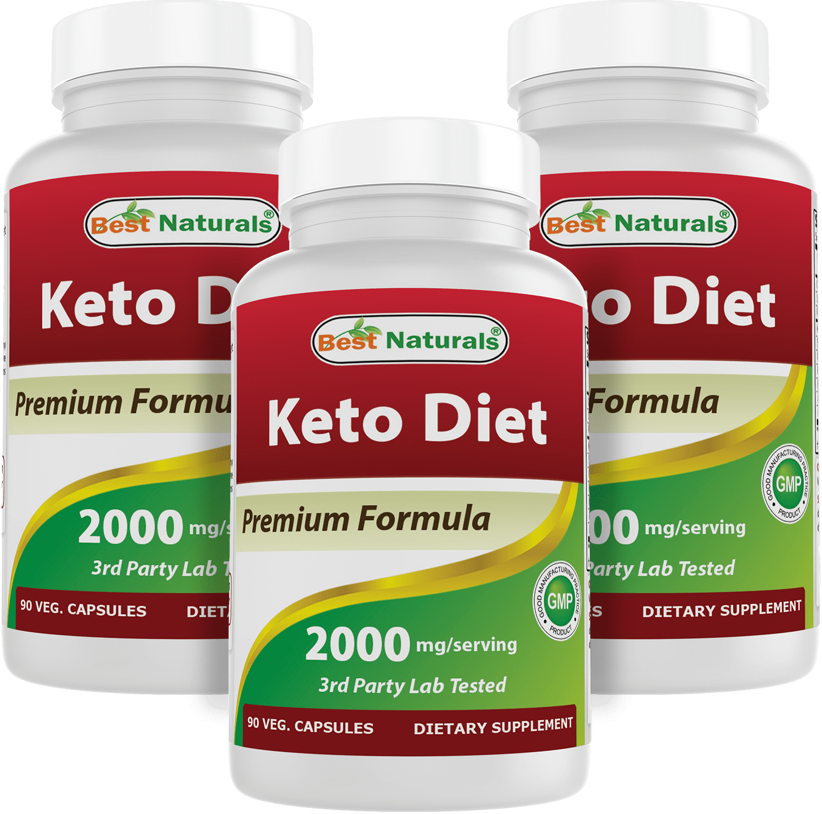 3 Pack Best Naturals Keto Diet Pills 2000 mg 90 Vegetarian Capsules