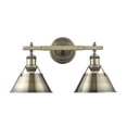 thumbnail image 2 of Yep by Golden Lighting Orwell 2-light Vanity in Aged Brass, 2 of 4