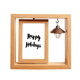 thumbnail image 1 of Felices vacaciones cita handwrite Marco giratorio de madera 4x6, 1 of 3