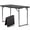 Black, variant on WLLJOY 4 Ft Adjustable Height Folding Table, Max Load 400lbs, Portable Camping Table with Handle for Home Party, Camping Parties and Weddings, Black