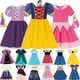 thumbnail image 2 of Disney-vestido de princesa hasta la rodilla para niña pequeña, disfraz de Elsa, Rapunzel, Minnie, informal, 2023 Fivean unisex, 2 of 2