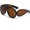 Black Tea, variant on Punk Sunglasses Women Men Hip Hop One Piece Sun Glasses UV400 Shades Mirror Eyewear