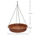 thumbnail image 5 of Pebbuoy Outdoor Hanging Birdbath Bird Feeder Large Capacity Weather-Resistant Easy to Install Metal Bird Bath Bowl with Detachable Chain, 5 of 6